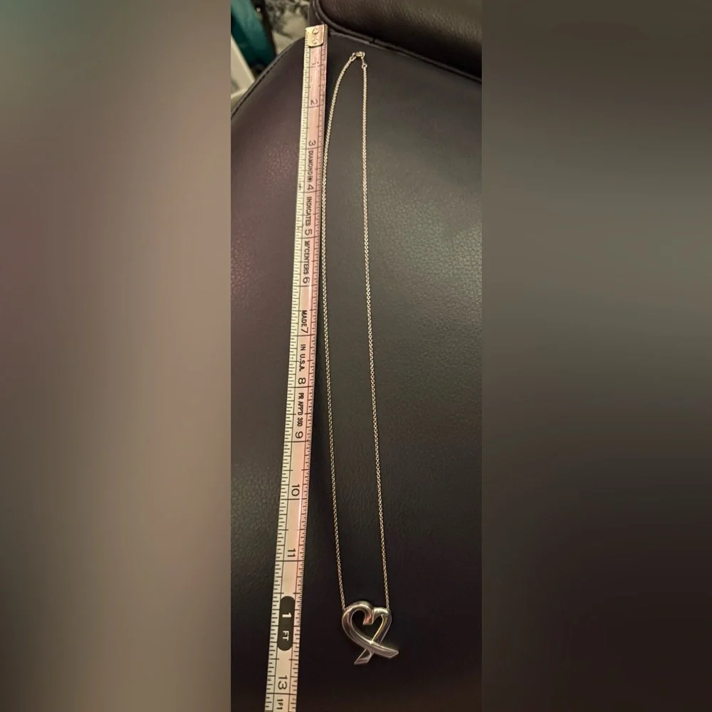 Tiffany & Co. Sterling Silver Paloma Picasso Loving Heart Chain Necklace 24" - Picture 4 of 10